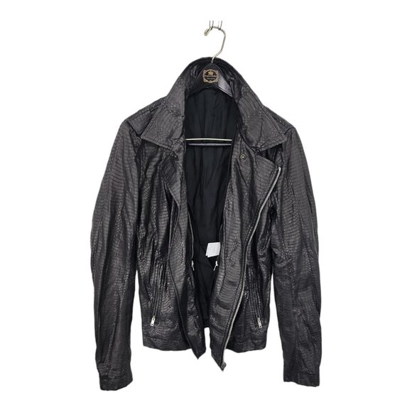 Rick Owens 2012 Water Python Snake Leather Biker Jacket - Picture 3 of 5
